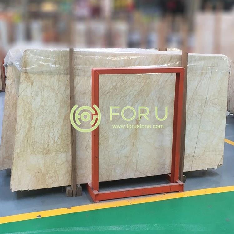 Import Golden Spider Marble Slab Tile Gold White Marble for Flooring 
