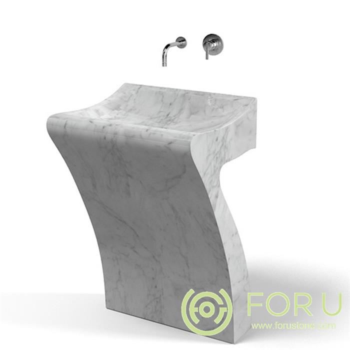 Carrara White Marble Sink For Hotel