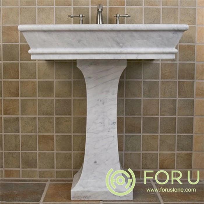 Carrara White Marble Sink For Hotel