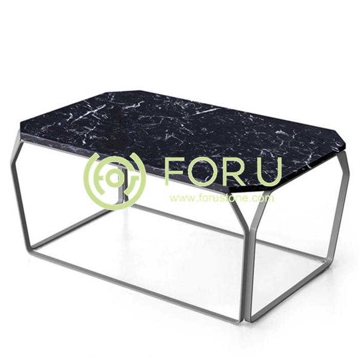 Black Marquina Marble Table Top Polished Round Shaped Nero Marqiua marble Slab0