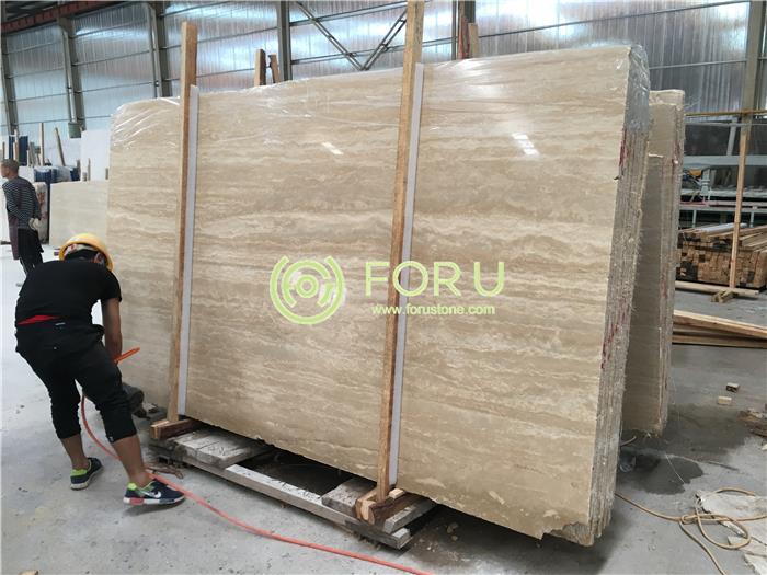 Hot Sale Factory Price Beige Travertine Marble Stone Floor Tiles 
