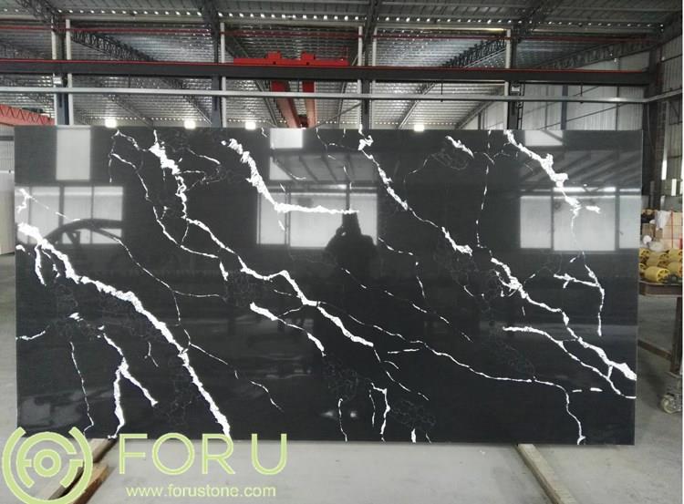 Hot Sale Artificial Stone Calacatta White Quartz Slabs with Different Colors Direct Factory