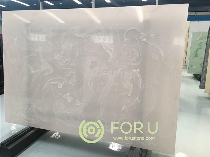 Good quality decoration artificial onyx marble slab with price