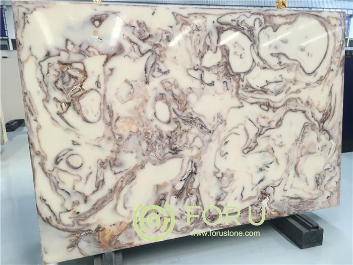 Good quality decoration artificial onyx marble slab with price