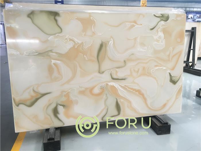 Artificial onyx beige onyx slab for TV background,wall&floor tile