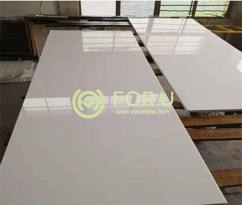Pure White Slab Nano Crystallized Glass Panel Floor and Wall Cladding