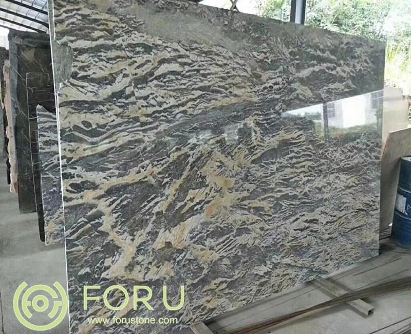 Moire marble slab and tile grey veins marble