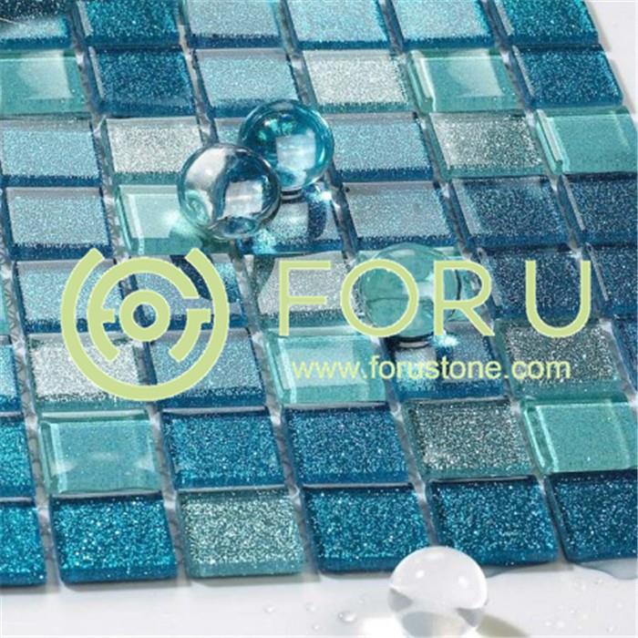 Blue glass mosaic Crystal glass mosaic tile crystal glass wall tile