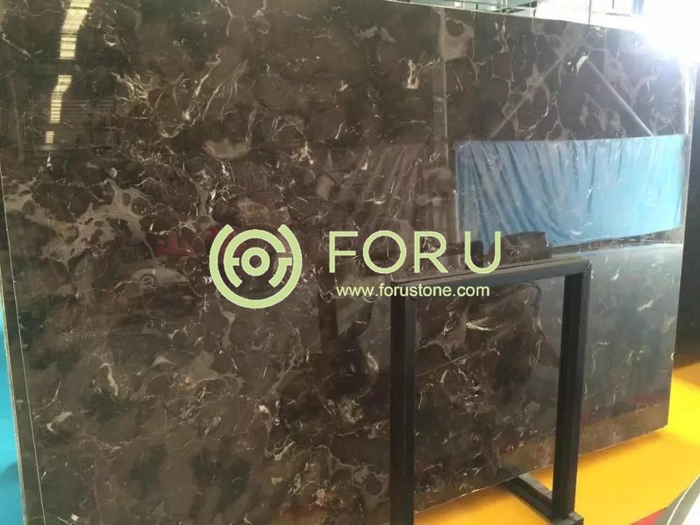New design fashional China brown marble dark emperador marble slab