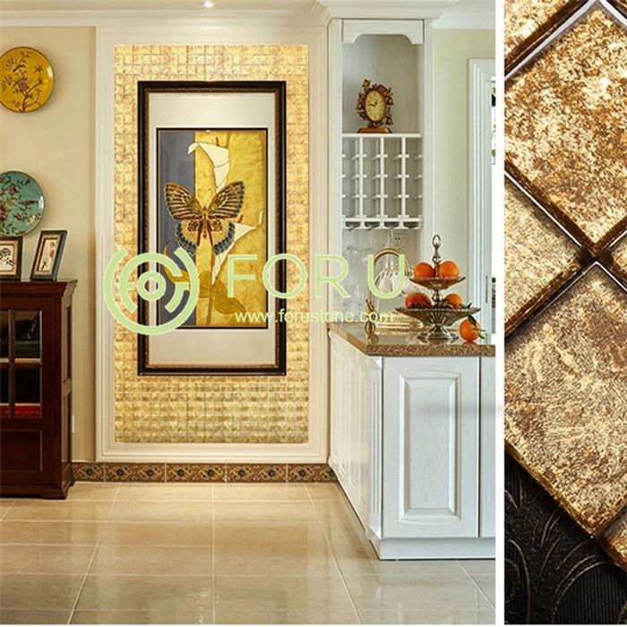 300*300mm Brown crystal glass mosaic  mosaic for bathroom wall tiles