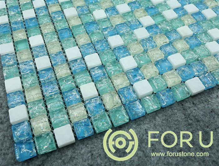 Hot Sale Crystal Glass Mosaic,Mosaic Bathroom Floor Tile
