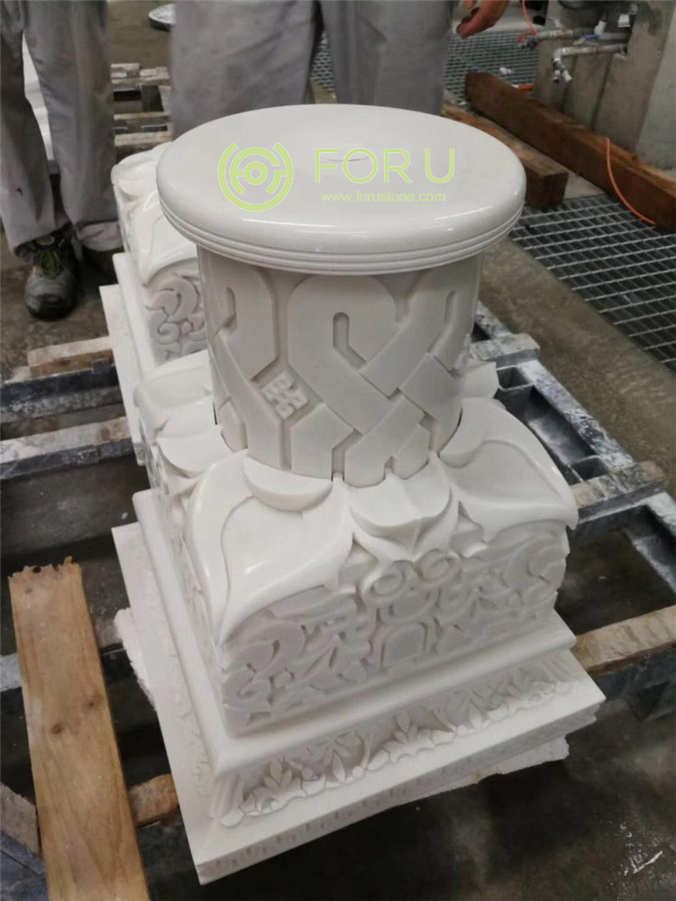 Bianco Sivec White Marble Used For Mosque Masonry Projects (6).jpg