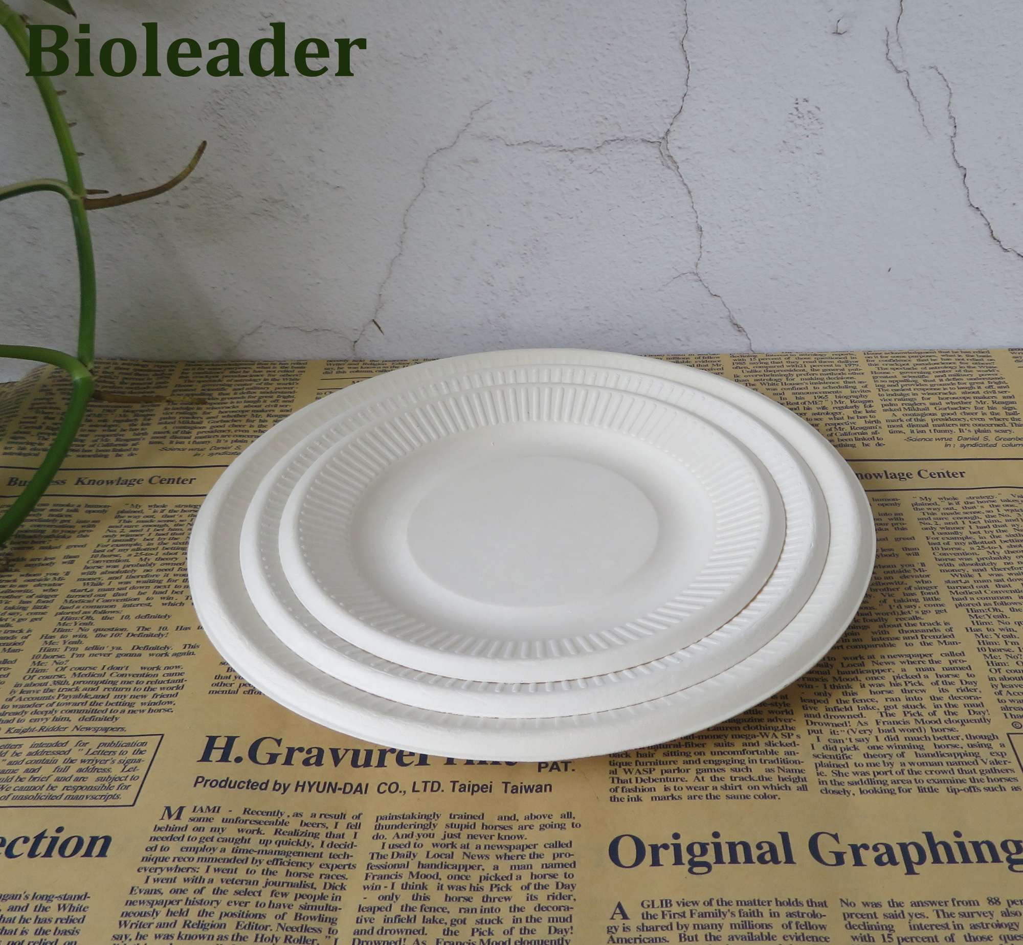 biodegradable plates ribbed