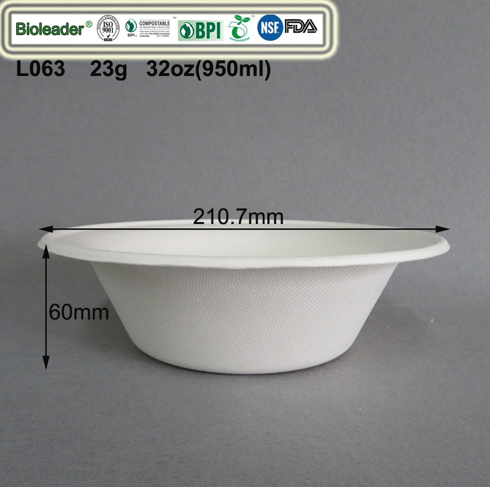 bagasse salad bowl 32oz