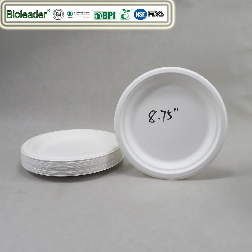 biodegradable sugarcane fiber plates