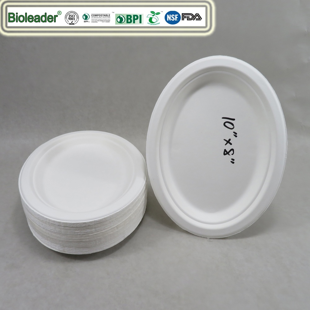 biodegradable plates oval