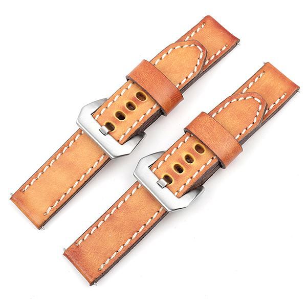 Retro marrón hecho a mano men's Watch Strap3