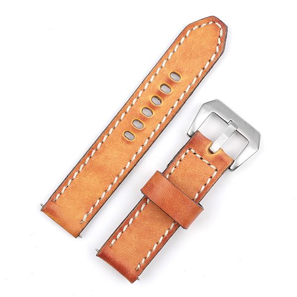 Retro marrón hecho a mano men's Watch Strap4