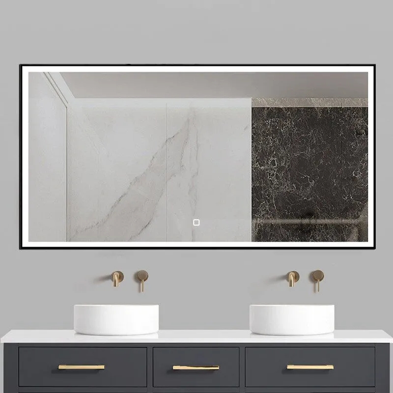 Black Framed Rectangular Mirror