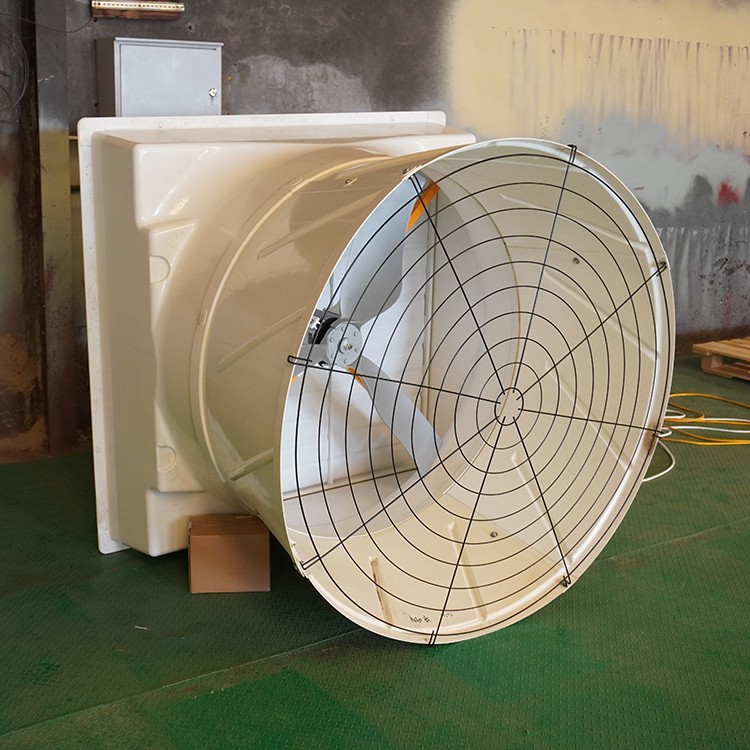 Are your advanced pig house cooling fans designed for low maintenance and easy cleaning, and do they come with self-cleaning features to enhance longevity?