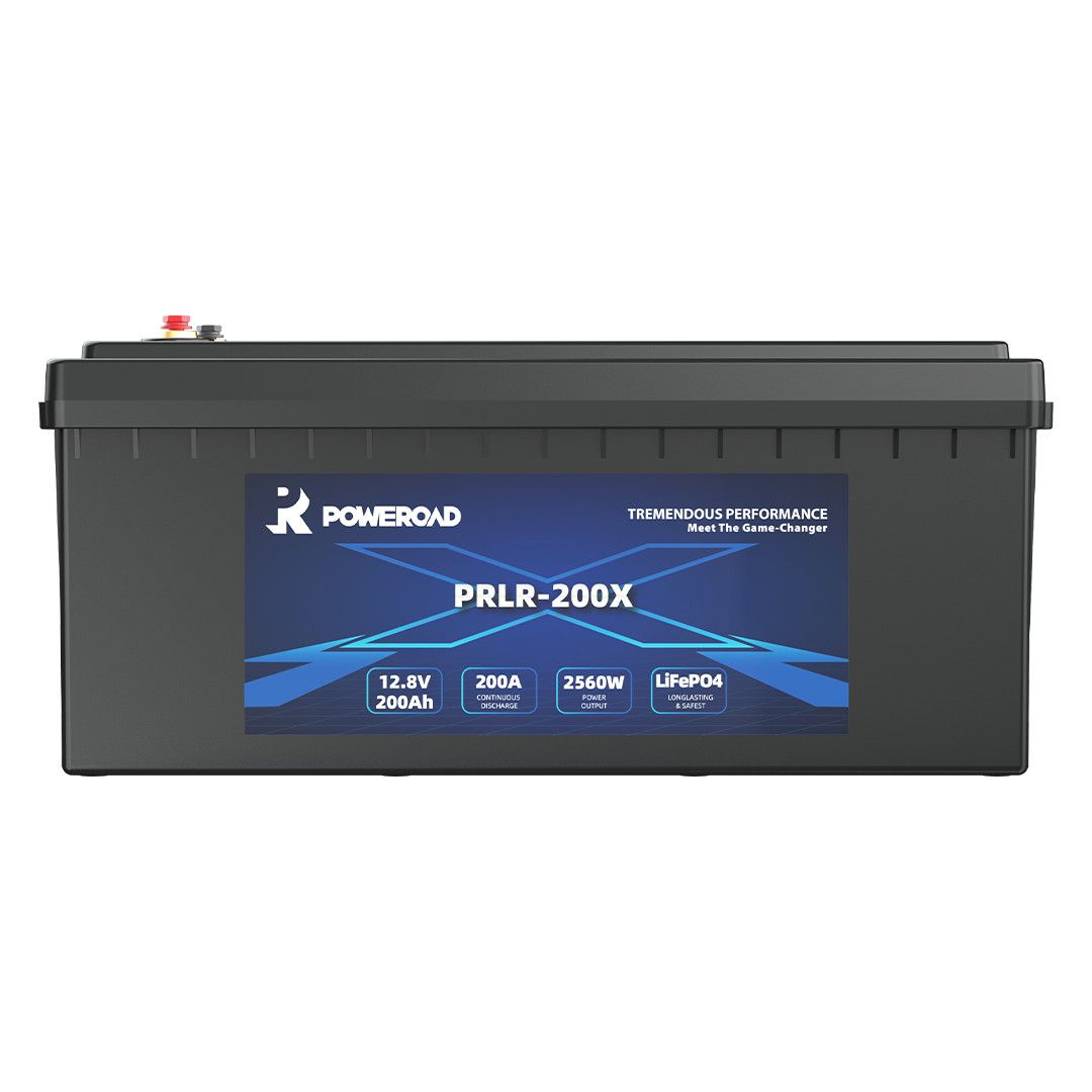 POWEROAD 12V 200Ah Lithium-ion Phosphate Battery High-Power Lead-Acid Replacement