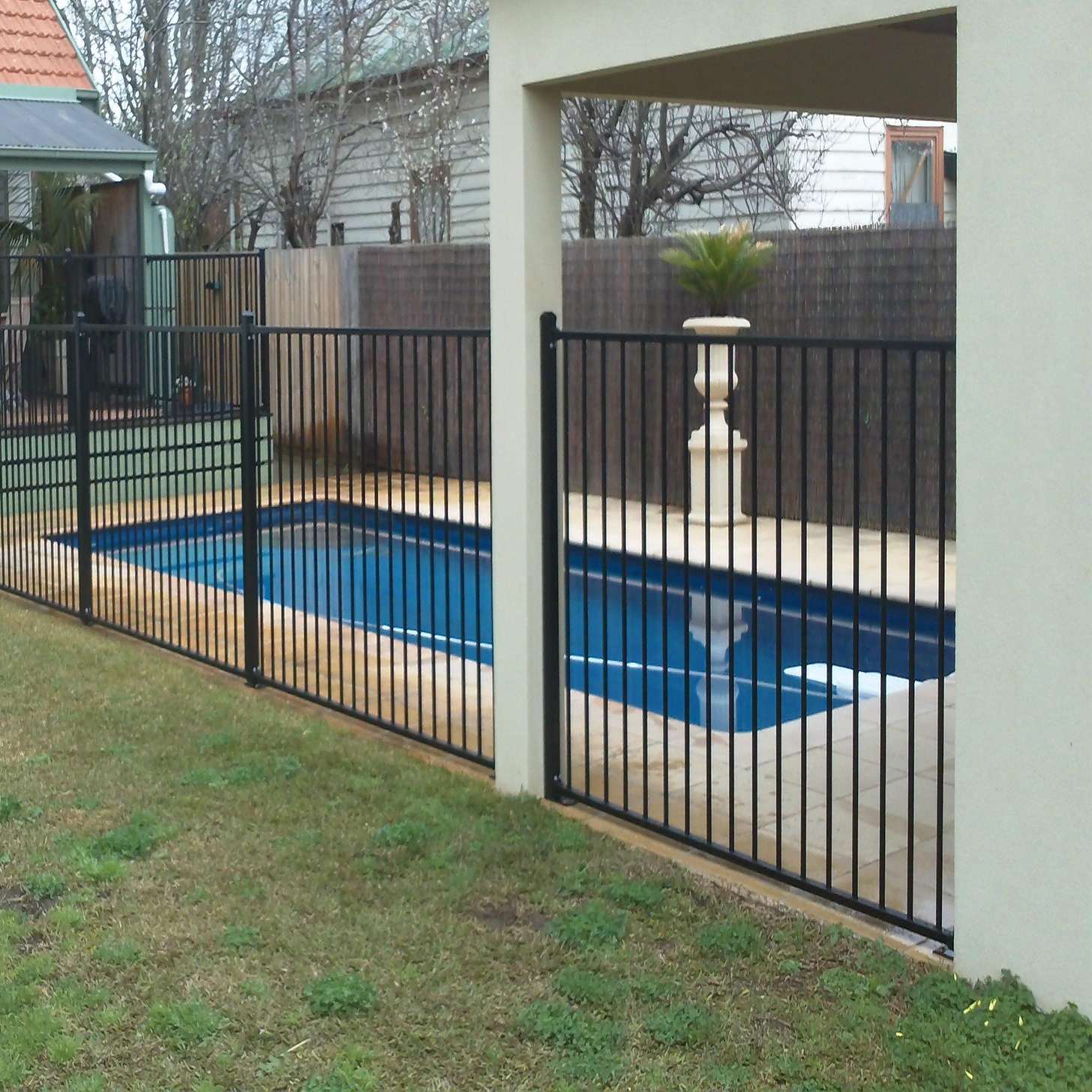 galvanized and powder coated black welded metal tube steel wrought iron ...