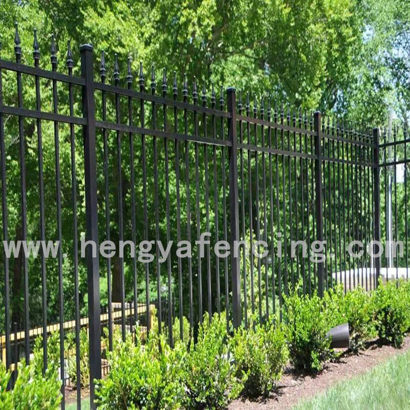 Black Steel Palisade Fencing Galvanized Fencing - Professional Fence ...