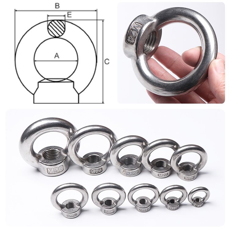 HQ ALL SIZES Stainless Steel 304 Sheep Eye Nut Round Ring Self