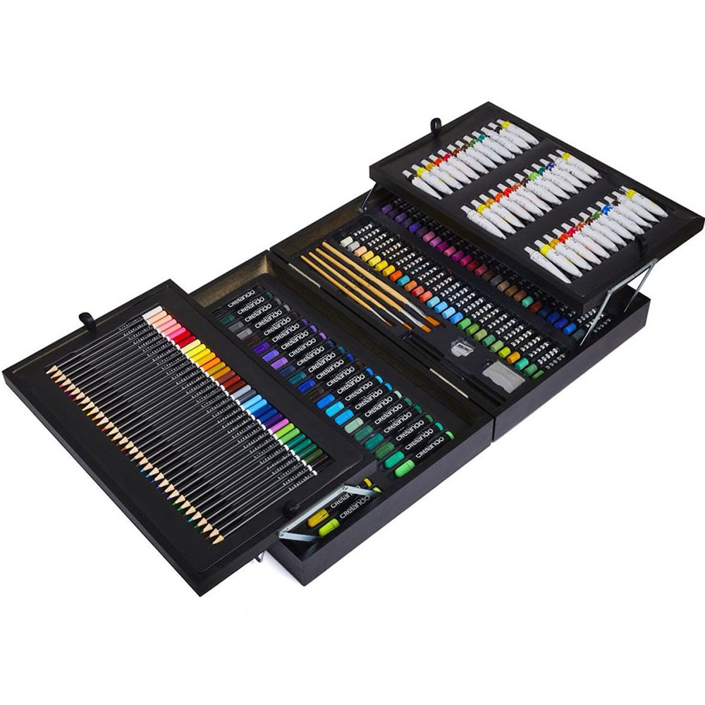 174PC Professional Art Set in Wooden Case