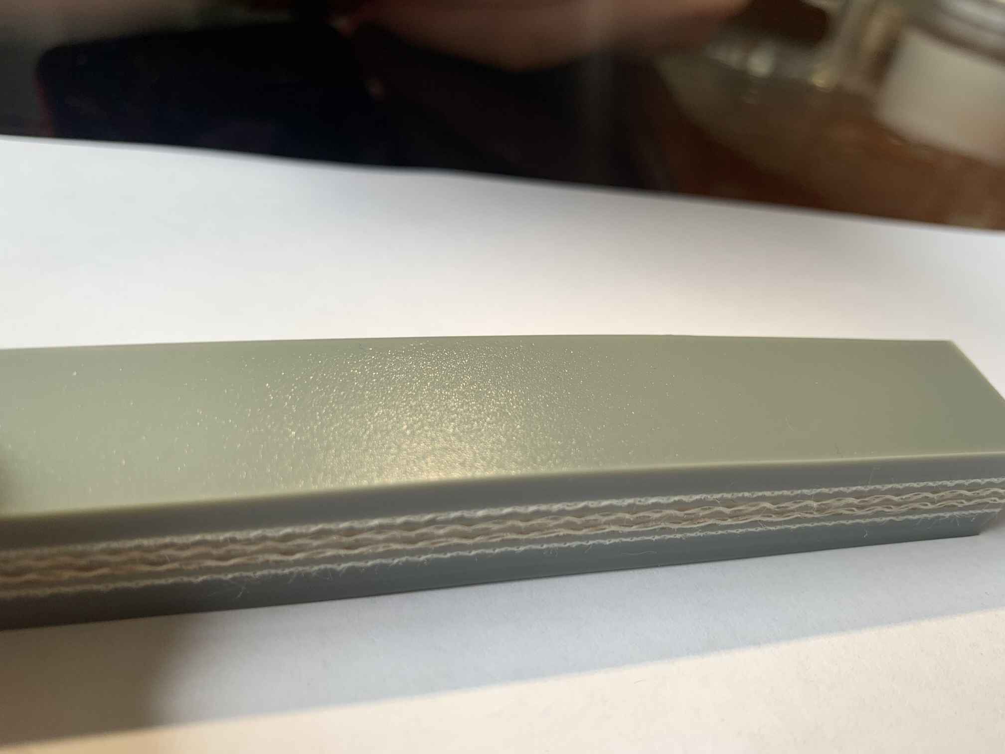 Nastro trasportatore in PVC grigio per l'industria del gesso