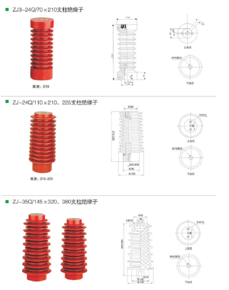 YUEQING DUWAI 10KV Epoxy Resin Busbar Support Insulators High Voltage Insulator