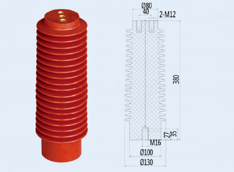 DOWE 40.5KV High Voltage Support Bushing Post Insulator Epoxy Resin Insulator For Switchgear