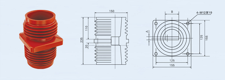 High voltage epoxy insulator bushing TG1-10KV transformer insulators For switchgear