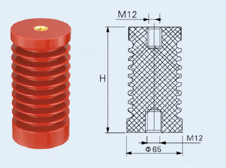 YUEQING DUWAI 10KV Epoxy Resin Busbar Support Insulators High Voltage Insulator