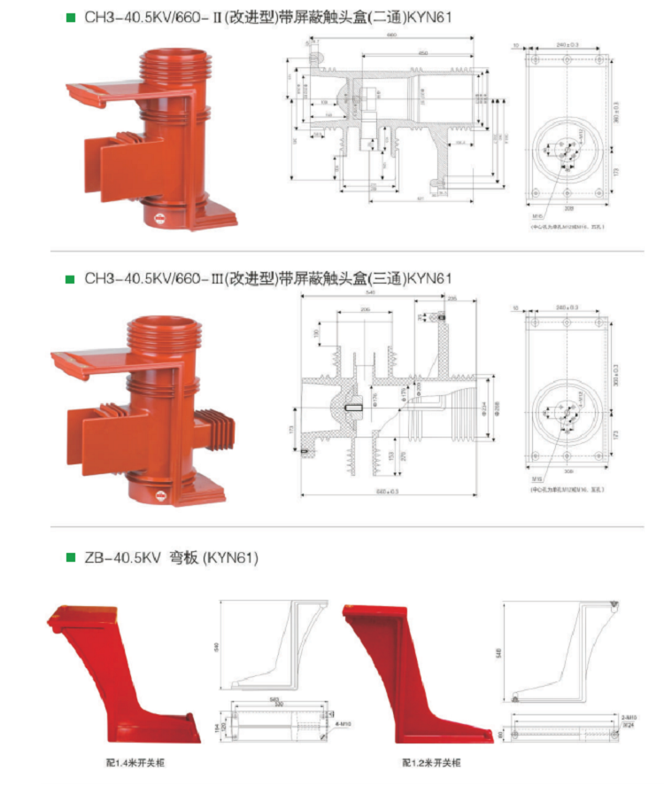 Middle set switchgear matches contact box series