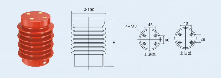 DUWAI 10KV 140 145 150 170 High Voltage Sensor with 4 Hole Charged Live Displaying Device DXN Transducer for Switchgear