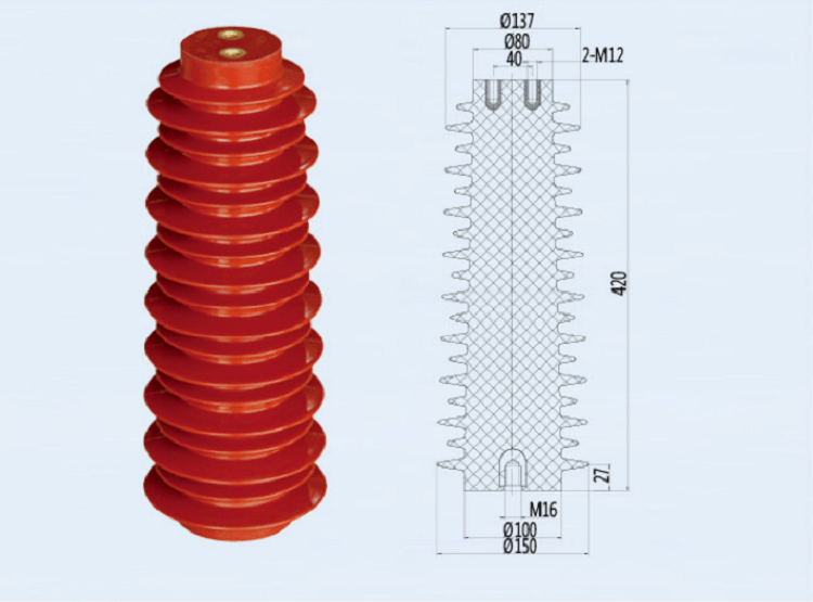 High Voltage 40.5KV Busbar Standoff Insulaor For Switchgear