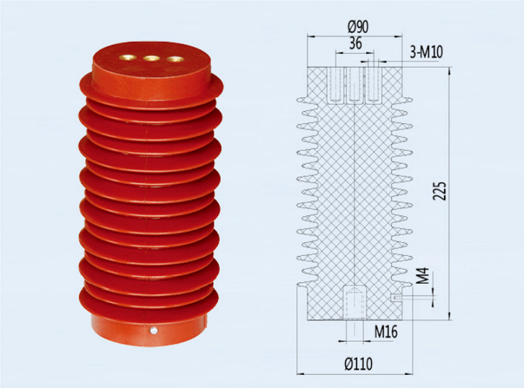 DUWAI 24KV High Voltage Epoxy Resin Support Insulator Insulation Sleeving