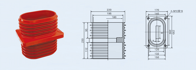 High voltage Insulation 24kv TG3-24Q 175X255X218 KYN61 Cabinet For Switchgear KYN61 Cabinet