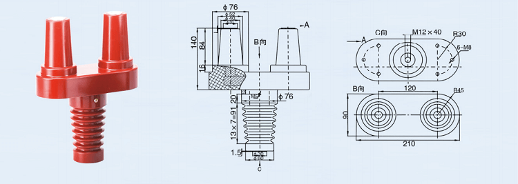 One-Two Umbrella Sleeve 630A Skirt as Wall Bushing