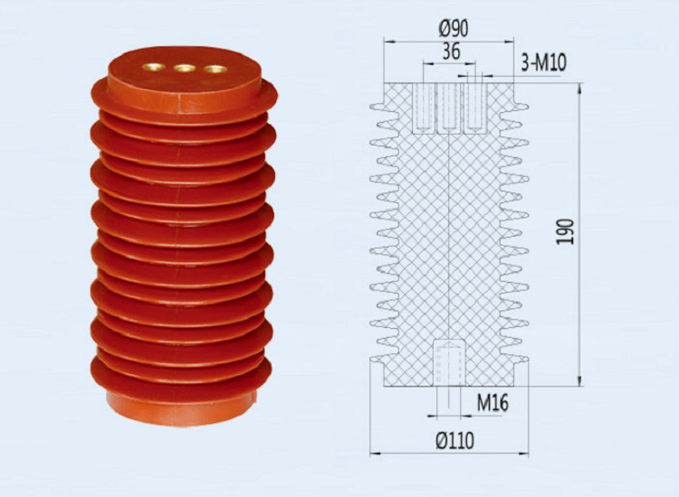 DOWE 24KV 110X190 epoxy resin insulator types of insulators