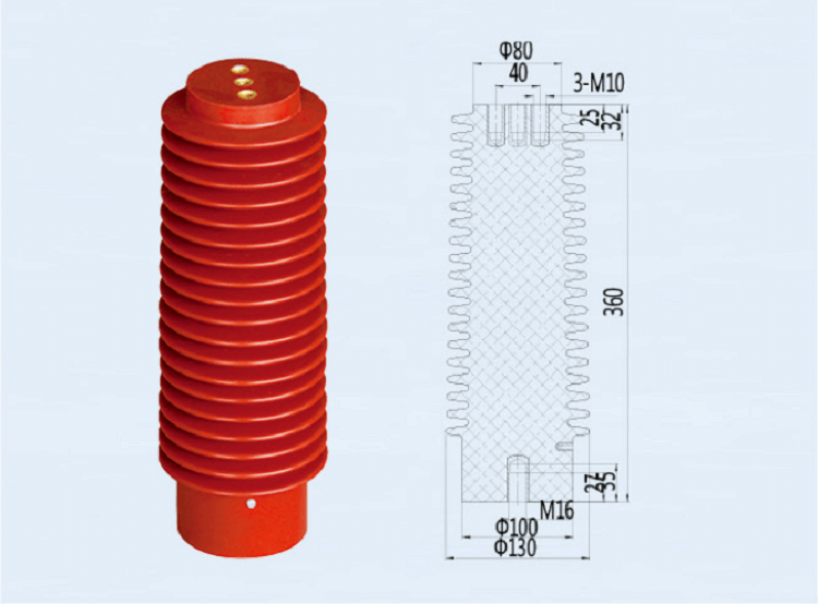 DUWAI 35KV Meet IEC Standard Cheap Price High Voltage 12kV Sensor Epoxy Resin Capacitive insulator