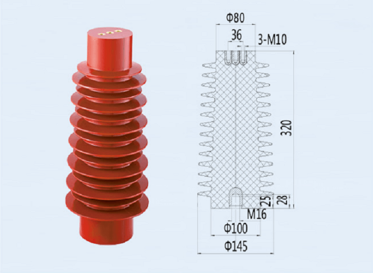 YUEQING DOWE Promotional 35kv Insulator Epoxy Resin High Voltage Sensor For Switchgear