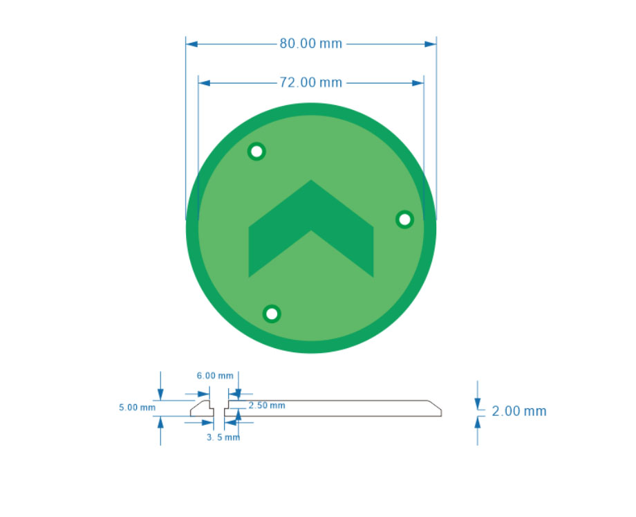 RFID Round AGV Underground Tag size