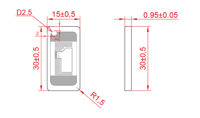 The size of PVC Hangingadhesive Jewelry Tags