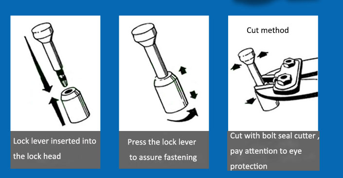 Usage and Removal Container Bolt Seal Lock Instructions