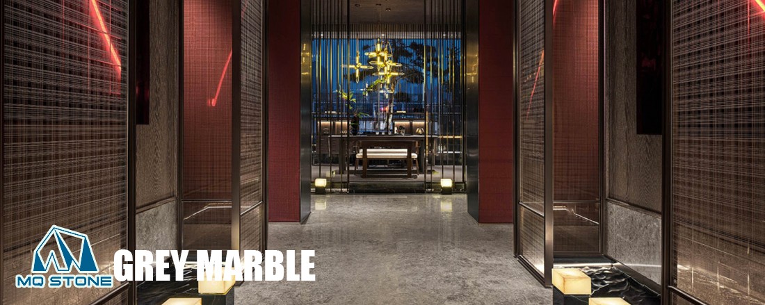 Grey Marble Flooring Tiles in Lobby