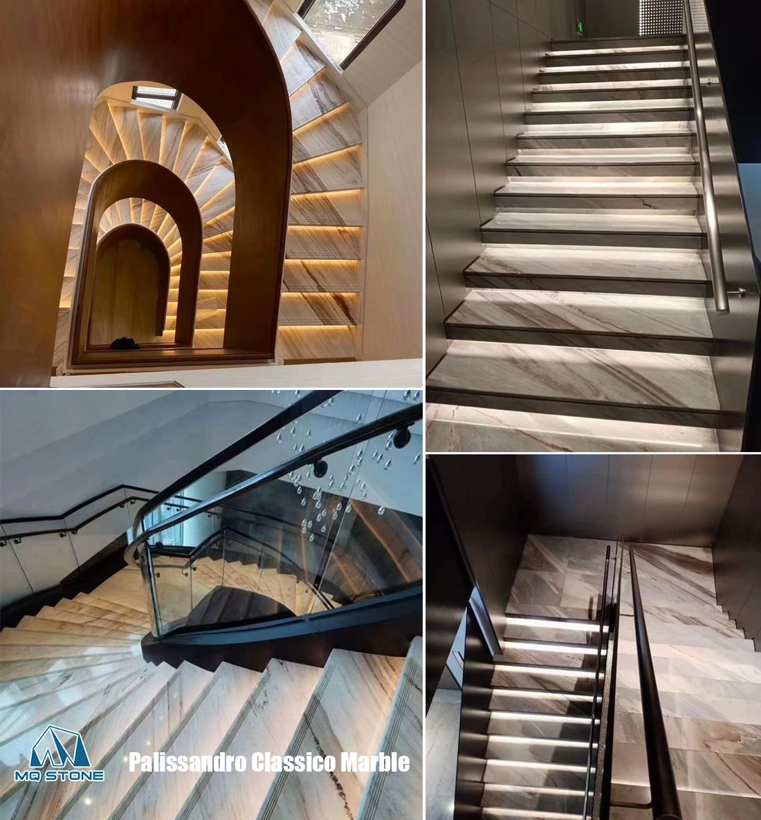पैलिसेंड्रो क्लासिको मार्बल सीढ़ियाँ सूटकेस प्रोजेक्ट-एमक्यू स्टोन