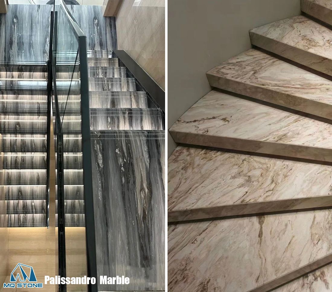Progetti di scale in marmo Palissandro-MQ STONE