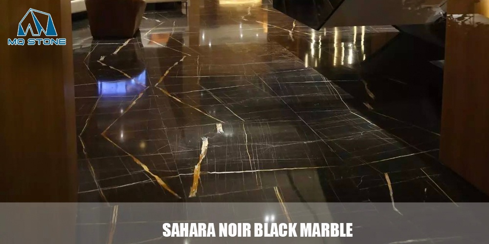 MQ STONE의 사하라 누아르 블랙 대리석 바닥재 프로젝트